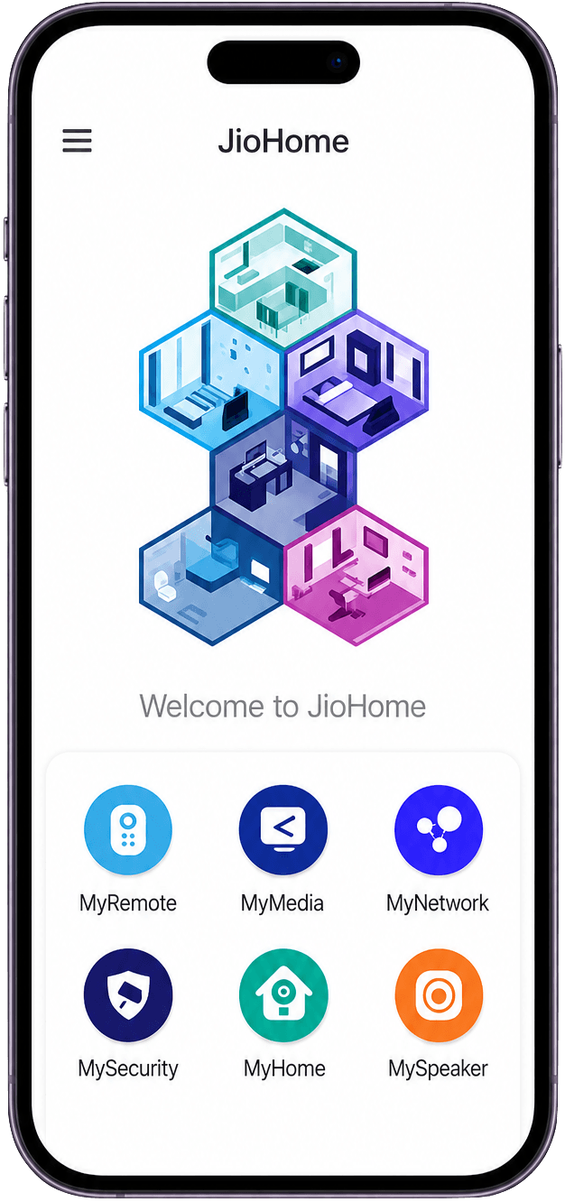 JioHome app homepage