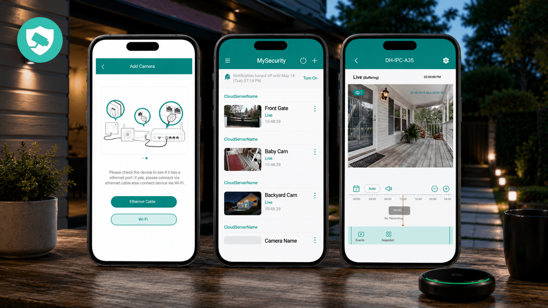 MySecurity app interface