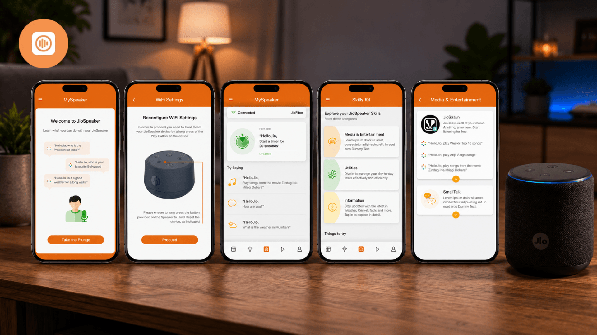 MySpeaker app interface
