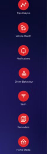 Stall sidebar icon strip of app features