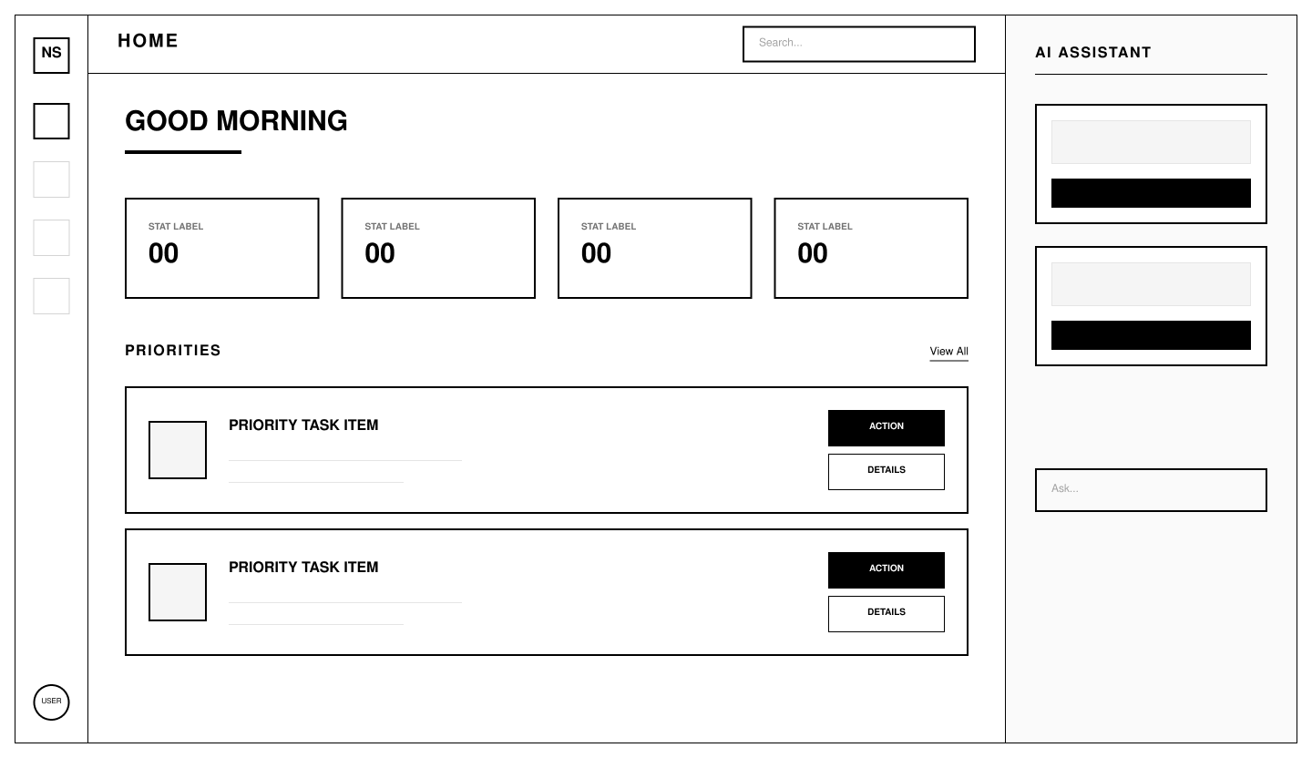 My Work wireframe