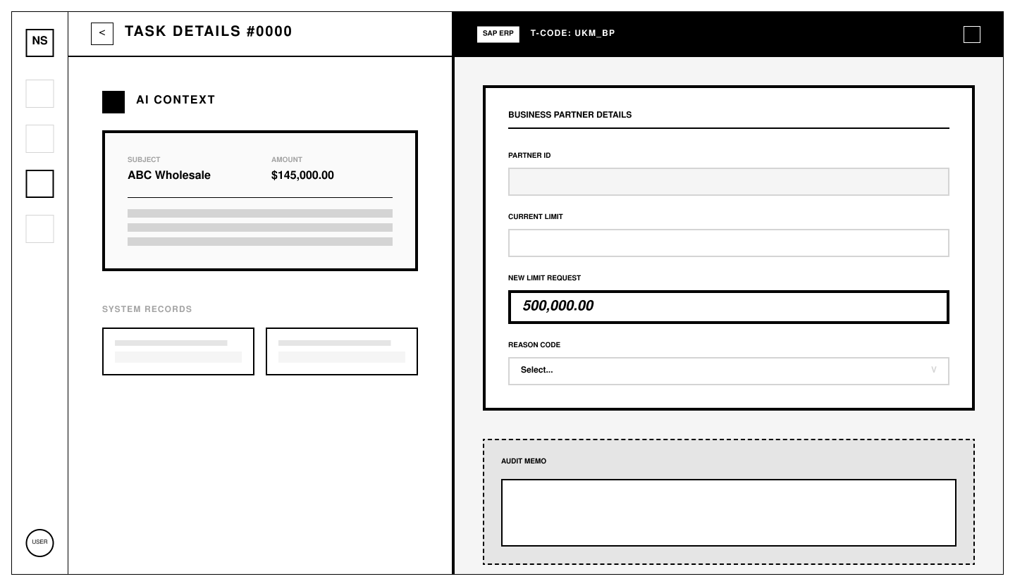 SAP wireframe